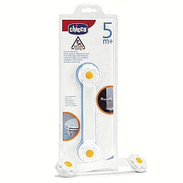 Un Fermo Chiusura Sistema Sicurezza Super Block Chicco multiuso 5+ mesi Bianco