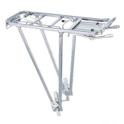 TRASPORTIN PORTABULTOS PORTAEQUIPAJES BICICLETA 24 a 28 PULGADAS ALUMINIO PLATA