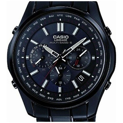 Pre-owned Casio Lineage Liw-m610db-1ajf Black Multiband 6 Men's Watch In Box