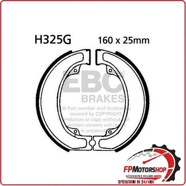 GANASCE FRENO PER MOTO HONDA CR 250R XL 500 79>81 SCANALATE EBC H325G 79>80