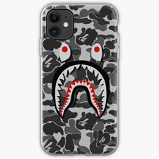  bape  shark  black  army  Soft Case for iPhone Samsung Galaxy 