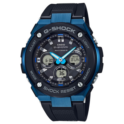 Pre-owned Casio G-shock Gst-w300g-1a2jf G-steel Atomic Radio Watch Japan Gst-w300g-1a2