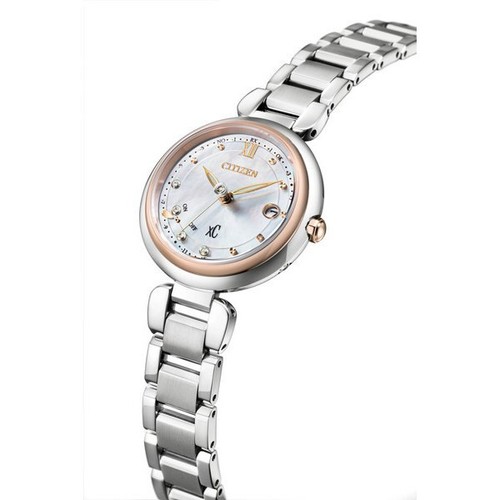 Pre-owned Citizen Es9466-65w Xc Mizu Collection Titania Happy Flight Floret Diamond Model