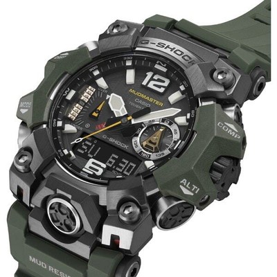 Pre-owned Casio G-shock Master Of Series Mudmaster Gwg-b1000-3ajf Bluetooth Khaki