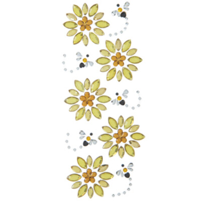 Sunflower and bee Rhinestone Gem Self Adhesive Embellishments Crafts 