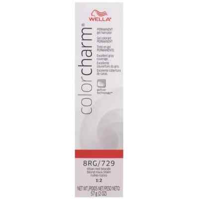Wella Color Charm Gel 8RG/729 Titian Red Blonde Hair Color 2 oz