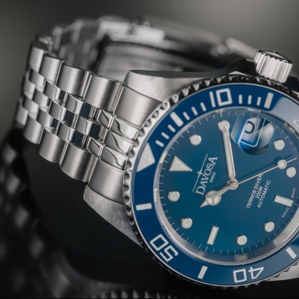 Pre-owned Davosa Swiss Made Ternos Blue 40mm Automatic 200m Diver 16155504 Men Wrist Watch