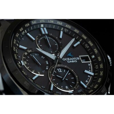 Pre-owned Casio Oceanus Ocw-t2600j-1ajf Black Bluetooth Radio Solar Men's Watch In Box