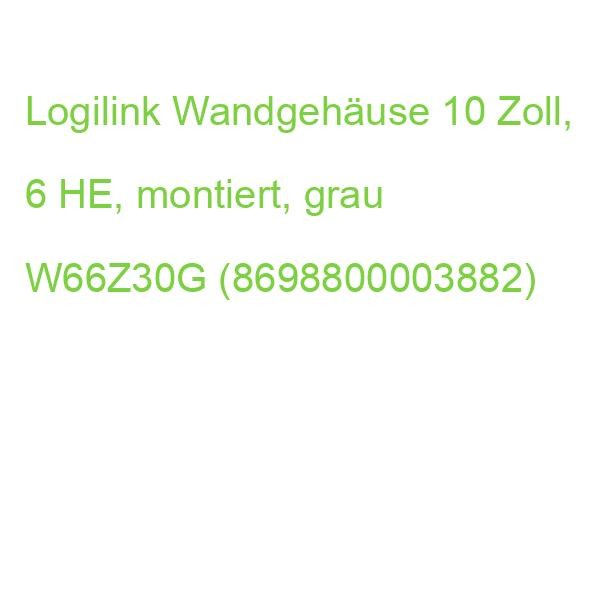 Logilink WandgehÃ¤Use 10 Zoll, 6 He, Montiert, Grau W66z30g (8698800003882)