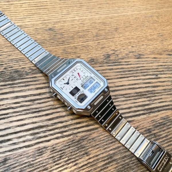 Pre-owned Citizen [record Label]  Thermosensor Jg2120-65a Quartz Men's Watch Psl