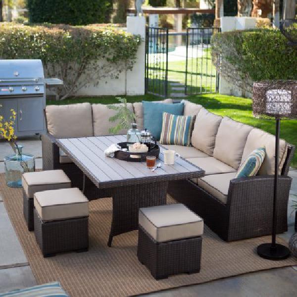 Wisteria Lane Outdoor Patio Furniture Set 5 Piecesectional Sofa