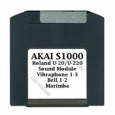 Akai S1000 Zip Disk 100MB Roland U-20/U-220 Vibraphone 1-3, Bell 1&2, Marimba