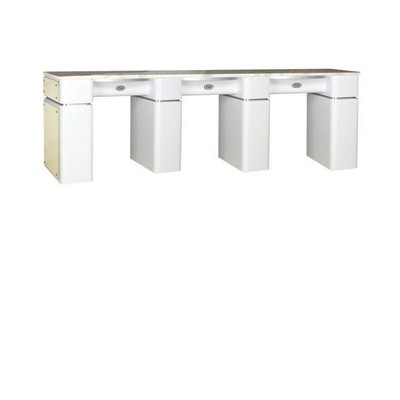 Triple Manicure Nail Table Station for Salons - FREE SHIPPING
