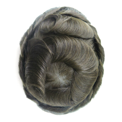 Ultra Thin Skin Mens Toupee Natural Real Human Hair System Hairpieces 7x9