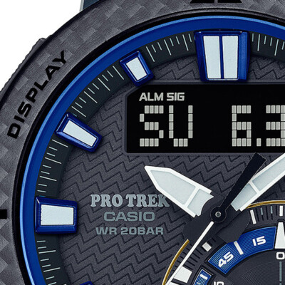 Pre-owned Casio Pro Trek Prw-73x-1jf Angler Line Solar Atomic Analog Digital Men`s Watch