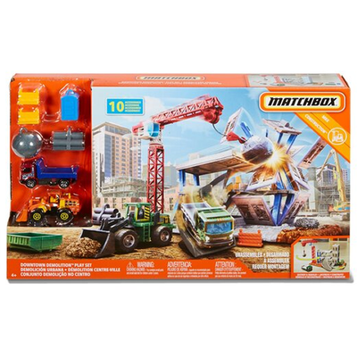 Matchbox Downtown Demolition Playset Construction Site Vehicles Brand New