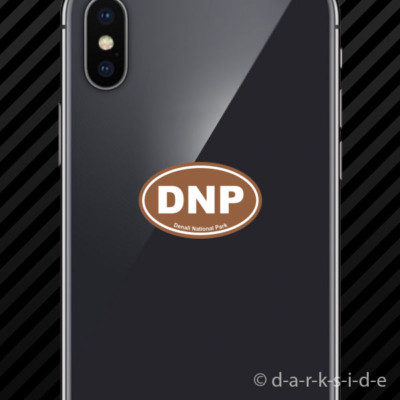 (2x) Denali National Park Brown Oval Cell Phone Sticker Mobile Euro DNP