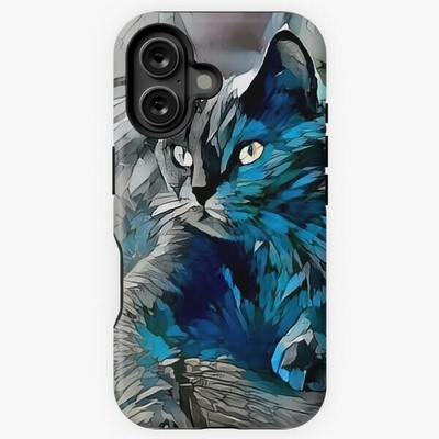 Cat papercut iPhone Case iPhone 12-16 pro max Samsung Galaxy S21-S24 Tough Case