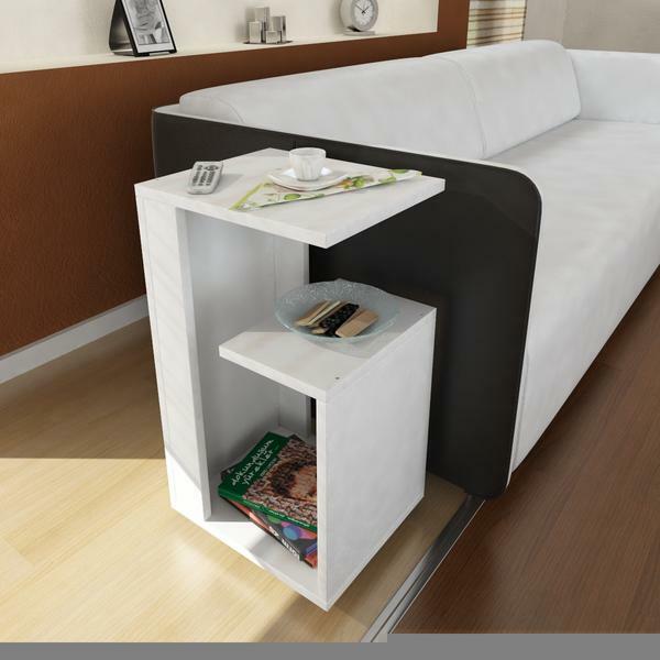 Beistelltisch Weiß Tisch Holz Couchtisch Wohnzimmer Nachttisch Telefontisch 1551