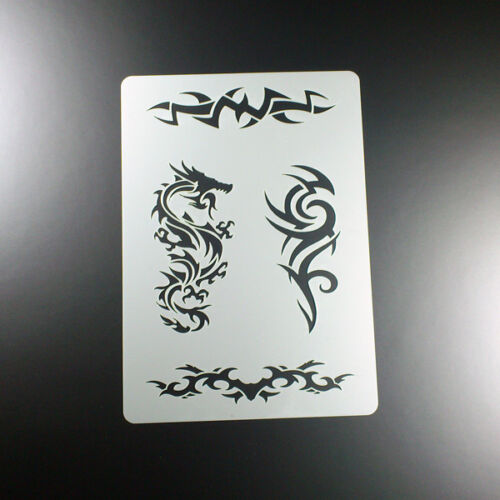 A4 Schablone Drachen Tribal 4 Tattoo Motive - BT409