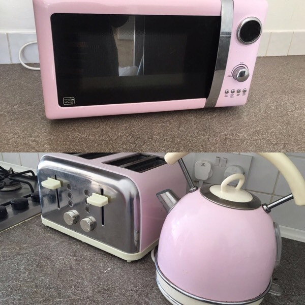 Pink microwave, kettle and toaster in Portsmouth, Hampshire Gumtree