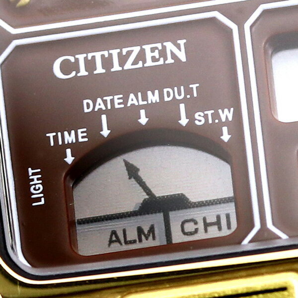 Pre-owned Citizen Collection Ana-digi Temp Jg2103-72x Analog Digital Gold Watch Unisex