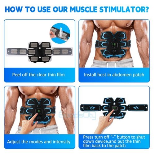 2024 Muscle Stimulator EMS Ab Trainer Tens Unit Portable Stimulater Abs Massager