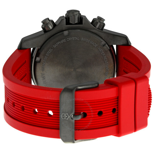 Pre-owned Victorinox Swiss Army Red Dial Dive Master 500 Men's Chronograph Watch 241422