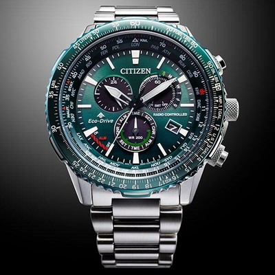 Pre-owned Citizen Cb5004-59w Promaster Eco-drive Radio-controlled Direct Flight Sky