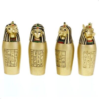 Ägyptische  Kanopen in gold  Dekofigur  Ägypten  Altägypten