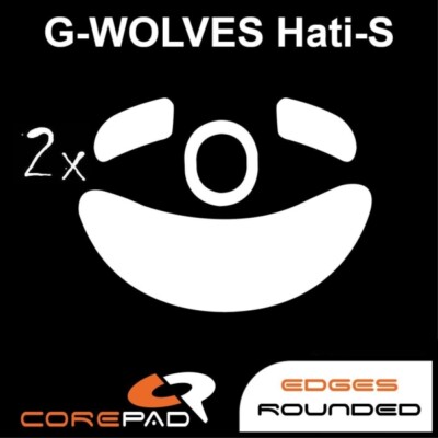 Corepad Skatez G-Wolves Hati-S Small Mini Replacement Mouse Feet PTFE Teflon