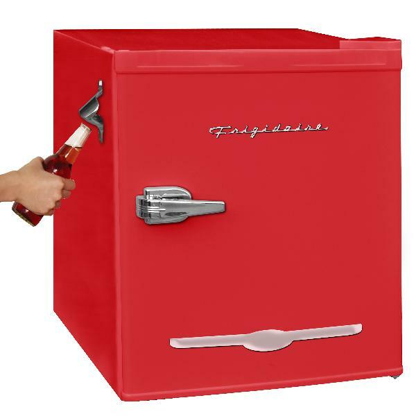 With Side Bottle Opener Compact Size For Dorms 1.6 Cu Ft Red