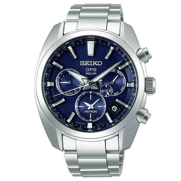 Pre-owned Seiko Astron Sbxc019 5x Series Gps Radio Solar Watch Blue Dial Sapphire Crystal