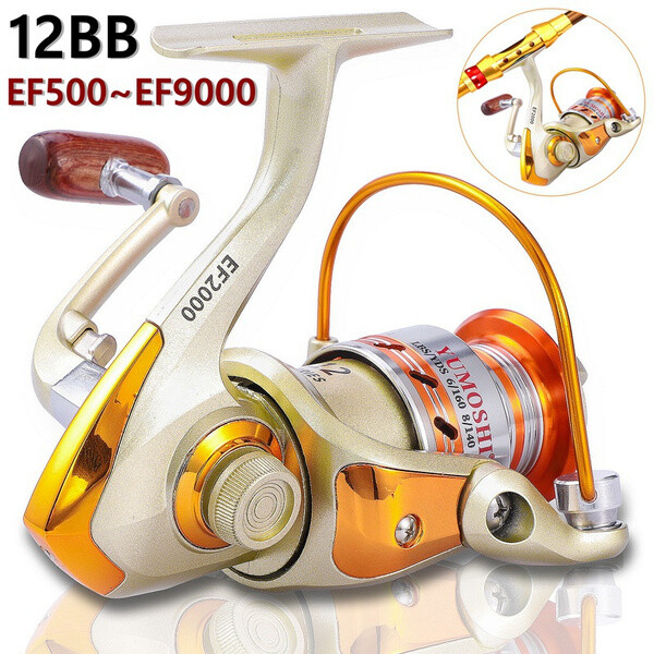 EF500-EF9000 12BB Ball Bearing Saltwater/ Freshwater Fishing Spinning Reel