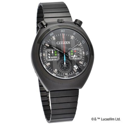 Pre-owned Citizen An3669-52e Black Star Wars Darth Vader Men's Watch In Box