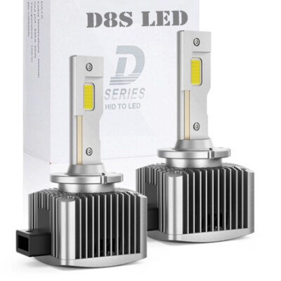 LED D8S HEADLIGHT BULBS HID XENON CONVERSION KIT BRIGHT WHITE LAMP LIGHT 6000K