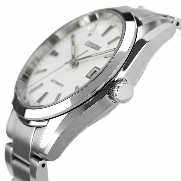 Pre-owned Citizen -new-  Collection Nb1050-59a Mechanical Men Watch From Japan Silver White
