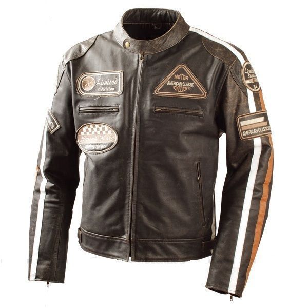 Motorradjacken in Braun