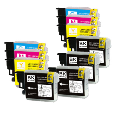 10 Pack Ink Set Compatible with Brother LC61 MFC-J415W MFC-J615W MFC-J630W