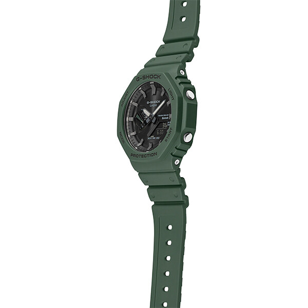 Pre-owned Casio G-shock Octagon Ga-b2100-3ajf Men's Watch Solar Bluetooth Green 2022