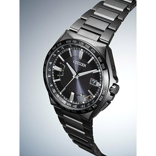 Pre-owned Citizen Attesa Cb0215-51e Act Line World Time Titanium Japan Import