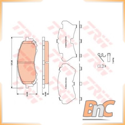 VORNE SCHEIBENBREMSE BREMSBELAGSATZ FÜR SUBARU TRW OEM 26296FG001 GDB3469 HD