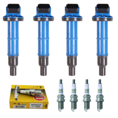 Performance Ignition Coil & NGK Spark Plug 4PCS for HS250h/ Camry Corolla/ tC xB