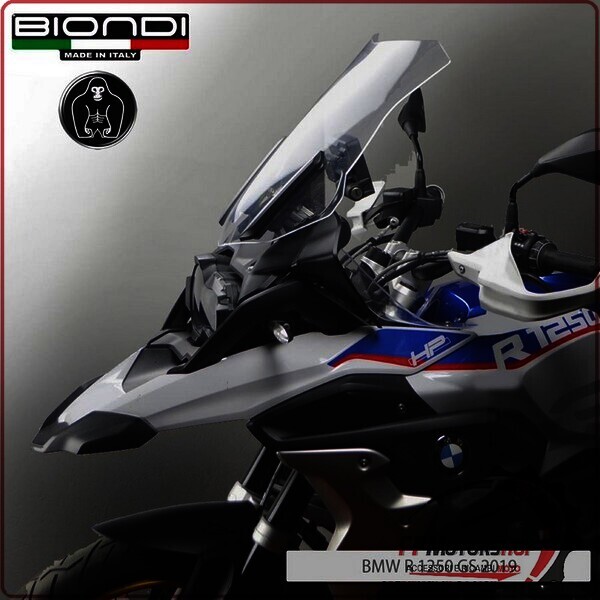 CUPOLINO PARABREZZA MOTO PER BMW R1250GS 2019> ALTO TRASPARENTE BIONDI ADVENTURE