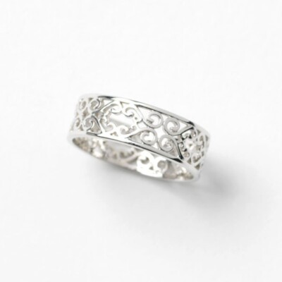 RETIRED Charleston Southern Gates Balcony Band Ring Sterling Silver Beach R159
