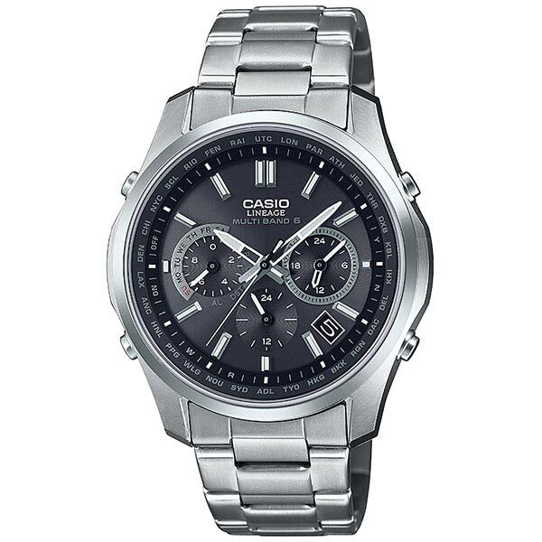 Pre-owned Casio Lineage Liw-m610tse-1ajf Titanium Radio Solar Chronograph Watch 41.6mm