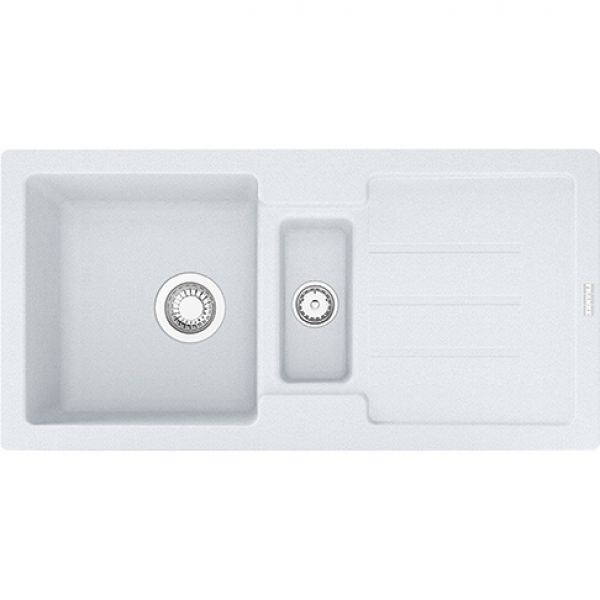Franke Strata Granitspüle STG 651-86 Steingrau – 86 X 43,5 Cm, Mit Abtropfbecken, Für Unterschränke Ab 60 Cm