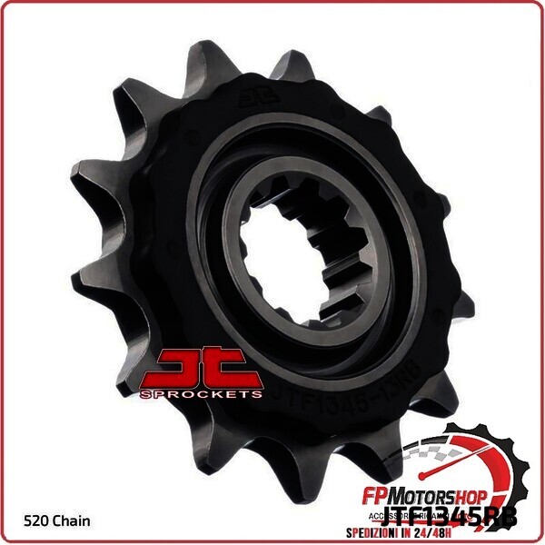 PIGNONE TRASMISSIONE PER MOTO JT 1345 Z13 RB AMMORTIZZATO JTF1345.13RB 13 DENTI