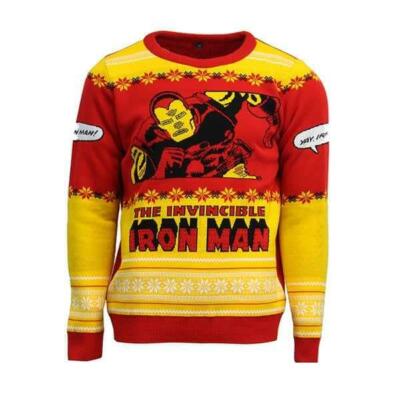 Christmas Jumper Invincible Iron Man - UK XS / US 2XS New Official Numskull