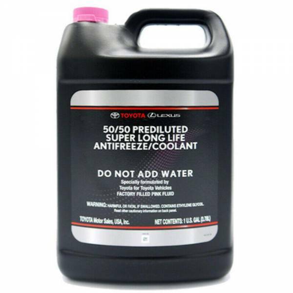 2 Pack OEM Toyota Lexus Super Long Life Pink Antifreeze Coolant 50/50 Prediluted